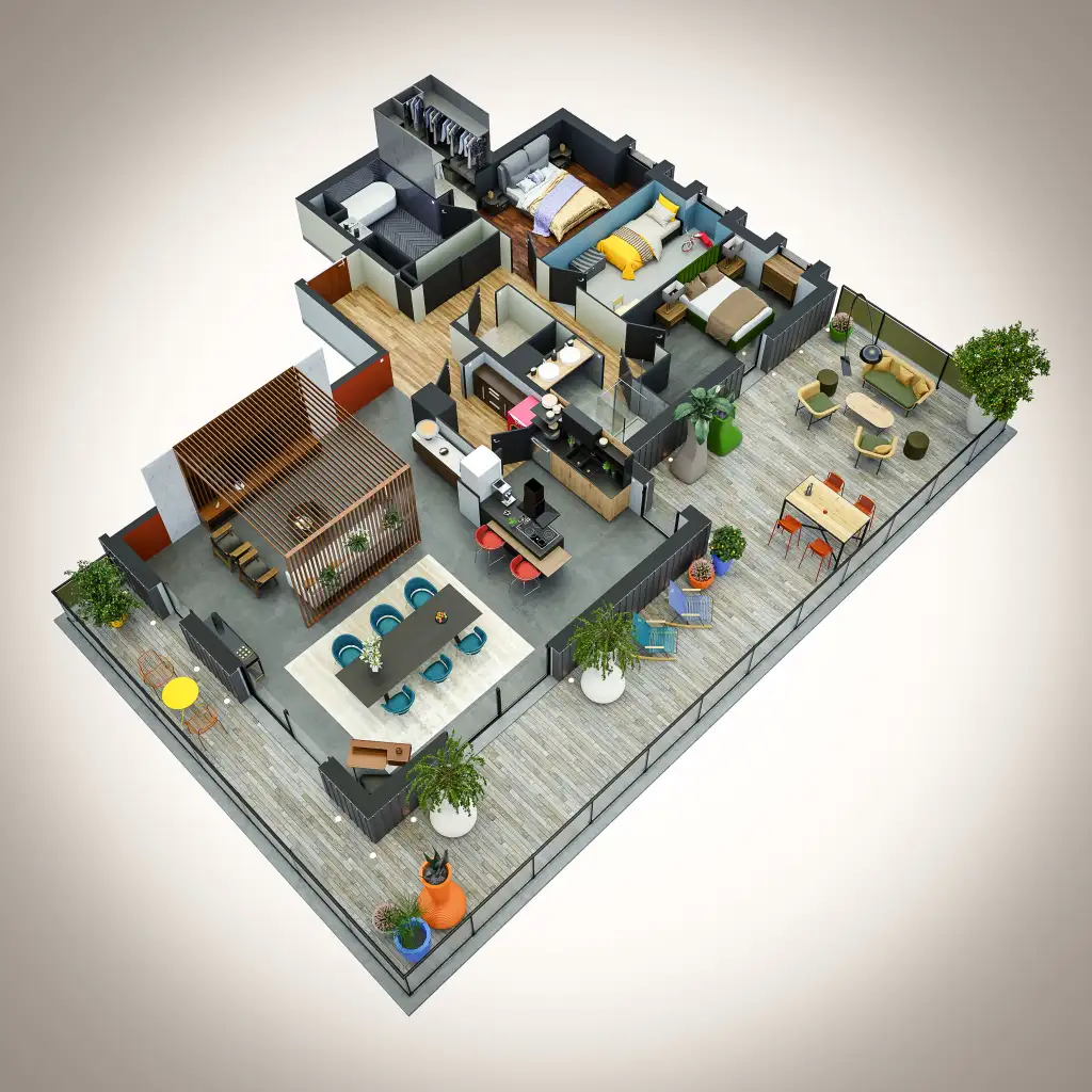 Malouet design plan aménagement appartement
